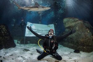 L’AQUÀRIUM DE BARCELONA Y YA SU TRADICIONAL BAÑO SOLIDARIO